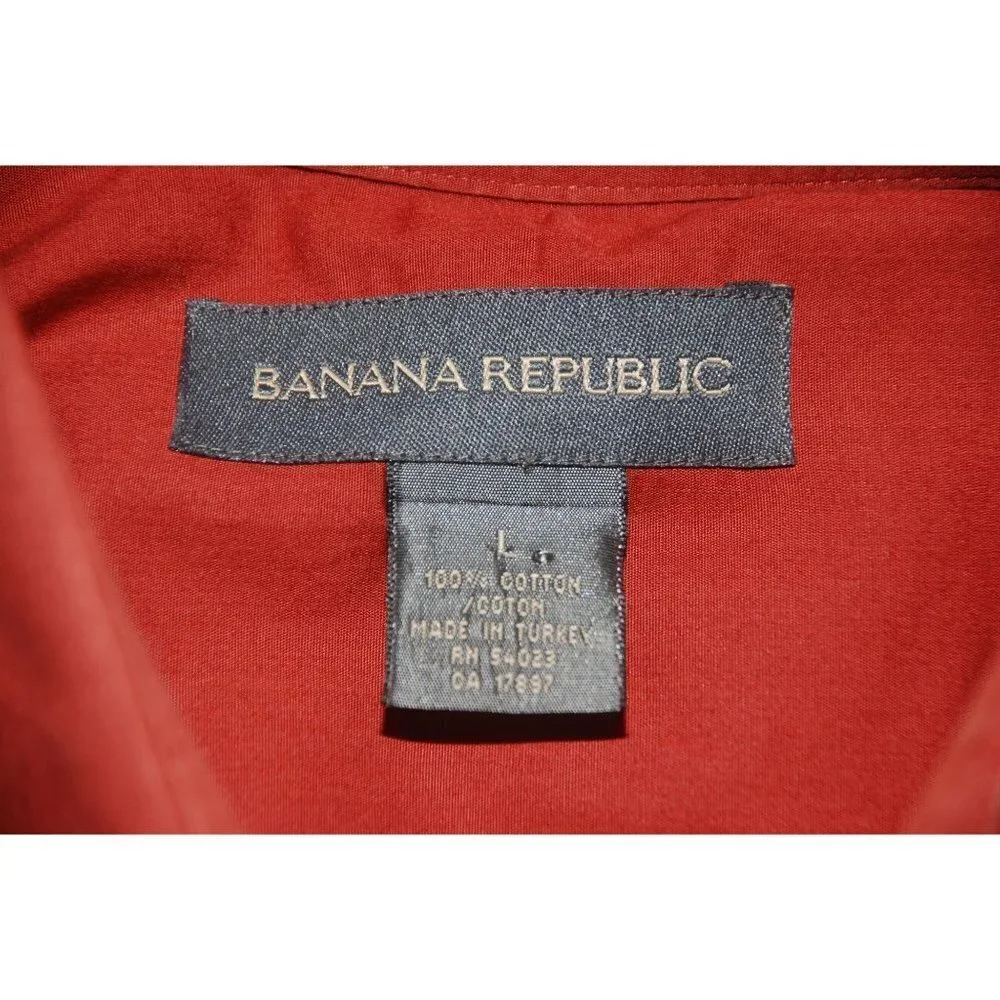 Banana Republic Men's Shirt Size L Button Up Long Sleeve Pocket Collar Cotton